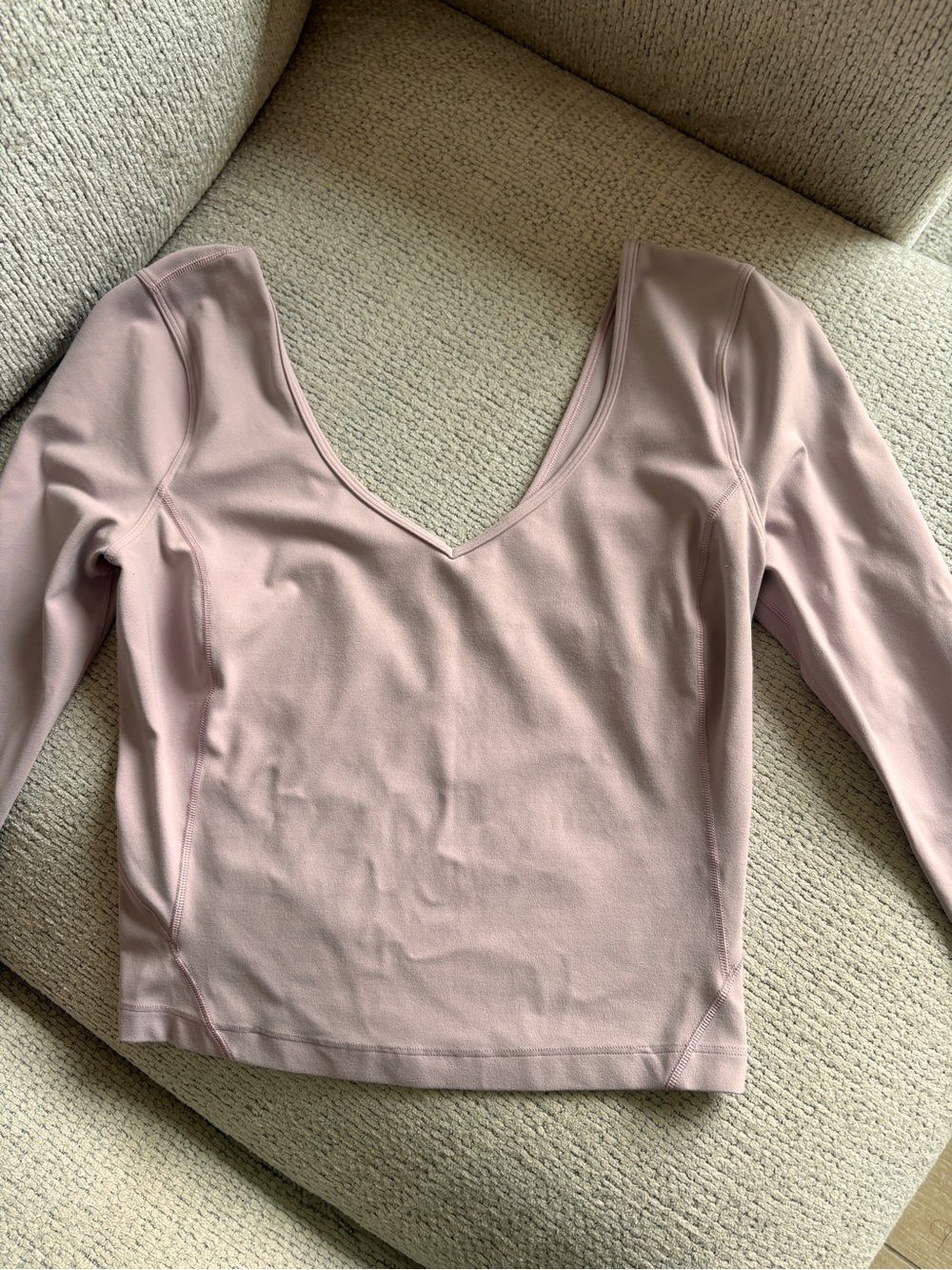lululemon Align Long Sleeve Top Light Pink Size 4 Pilates Princess